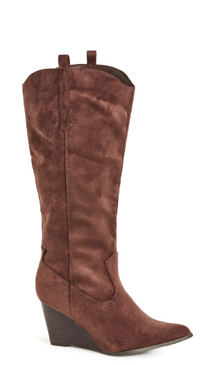 WIDE FIT Anastasia Boot - chocolate