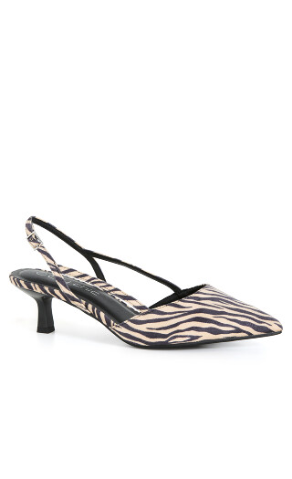 WIDE FIT Mila Slingback - zebra