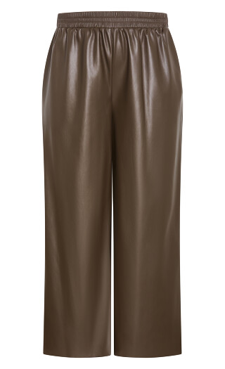 Paxton Faux Leather Pant - chocolate