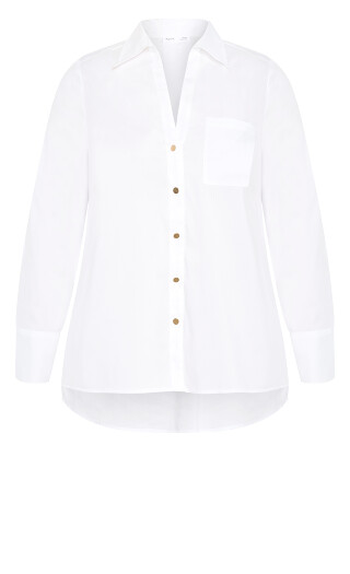 Elevated Longline Shirt - white