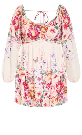 Eden Border Mini Dress - blush