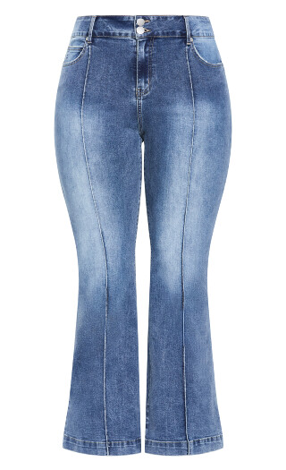 Harley Fit Alexis Flare Leg Jean - light wash