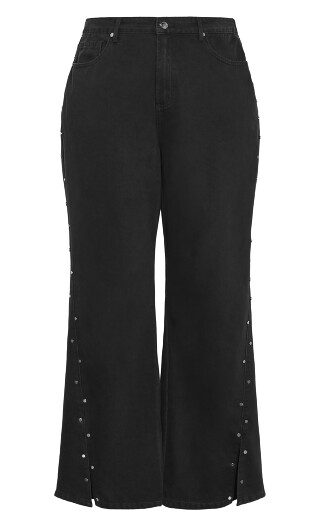 Harley Fit Rivet Straight Leg Jean - black wash
