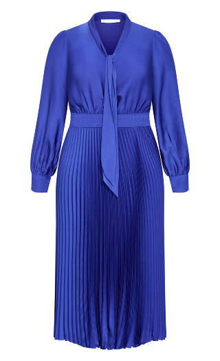 Marily Pleat Midi Dress - sapphire