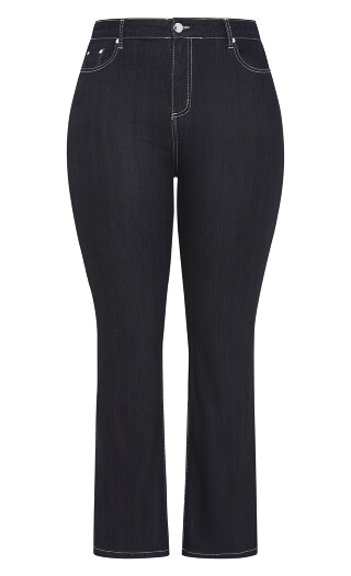 CC Bootleg Short Denim Jean - dark wash
