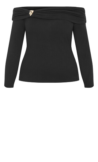 Buckle Detail Top - black